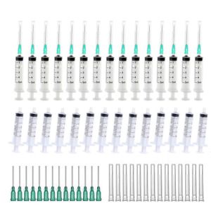 35Pack 5ml/cc Disposable Syringes with 21Ga Needles Caps,Plastic Syringe...