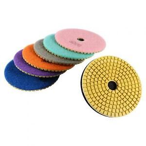 8pcs 4inch Stone Polishing Pads Wet Granite Stone Dry Polishing Pads Marble