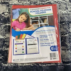 C-Line Classroom Connector School-To-Home Folder 6 assorted colored folders