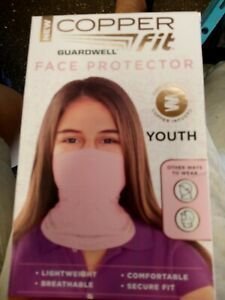 Copper Fit Guardwell Face Protector Youth Mask Pink 8+  *NEW*  Free Ship
