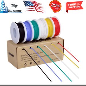 18awg Electronic Wire Kit Flexible Silicone Wire 6 Color 18 Gauge Hook Up Wire
