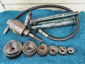 Greenlee hydraulic 767 &amp; 746 Hydraulic pump &amp; Ram 3/4&#034; to 2-1/2&#034; KOs Dies