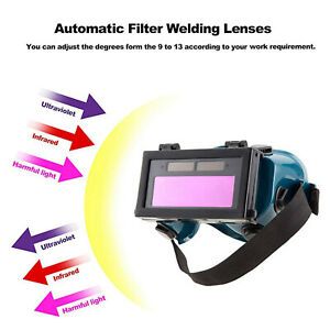 1 Pair Auto Darkening Welding Goggles Safety Glasses Mask Flip Up Lens