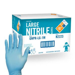 LOT OF 10 - THE SAFETY ZONE &#039;X-LARGE&#039; NITRILE POWDER &amp; LATEX FREE GLOVES
