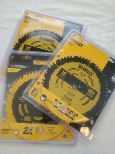 Dewalt DW7150PT 10&#034; 50 Carbide Teeth Precision Trim Saw Blade (3 Blades)