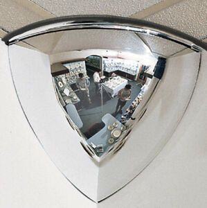 Panoramic Plexiglass Corner Security Mirror 90 degrees 14&#034; X 13&#034; Ceiling Mount