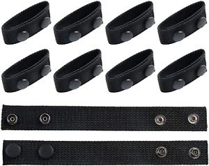 SANNIX 10Pcs Duty Belt Keeper Nylon Tactical Belt Keeper with Double Snaps for S