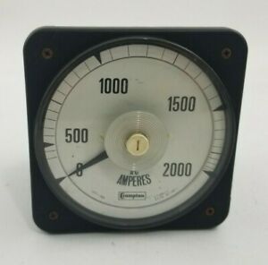 Crompton 077-08A Amp. Meter. 0-2000 A Panel Meter. Used. Fast shipping!!!