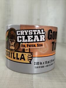 Gorilla Glue Crystal Clear Tape, Tough &amp; Wide, 2.88-In. x 15-Yd.