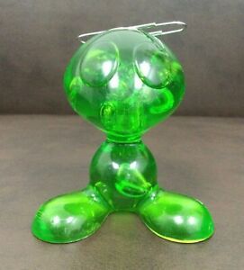 Vintage Koziol Paper Clip Holder &#034;Curly&#034; Green 3&#034; Germany? 2001