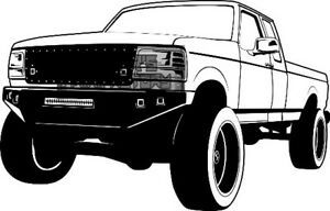Lifted F250 Truck Clipart-Vector DXF SVG EPS AI PNG Graphic