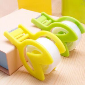 Organizer Stationery Tape Cutter Storage Creative Yellow Mini Office Supplies N3