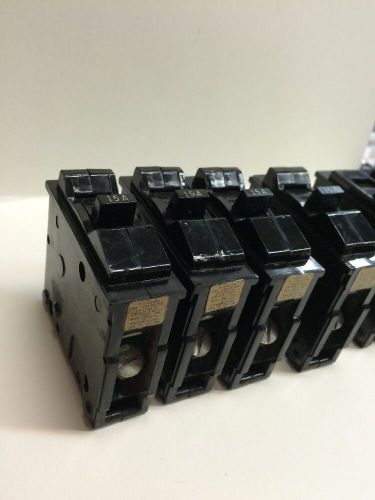Lot of 6 general electric ge type r &amp; tql circuit breaker s 1 pole 15/30 amp for sale