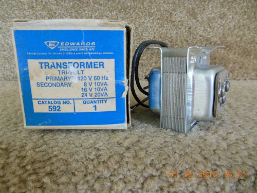 Edwards transformer tri-volt primary 120v,secondary 8v,16v,24v #592 for sale