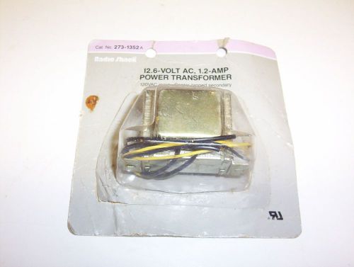 New radio shack 273-1352a 12.6vac 1.2amp center tapped power transformer for sale
