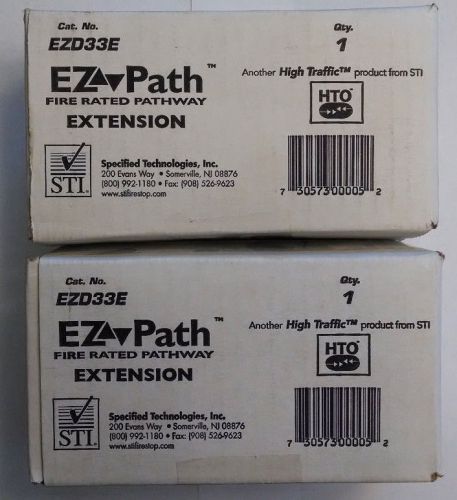 Lot of (2) STI EZ Path EZD33E Fire Rated Pathway Extension NEW IN BOX