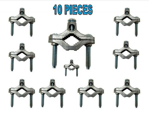 10 cold water pipe ground clamps zinc fits 1/2-1 ul approved for sale