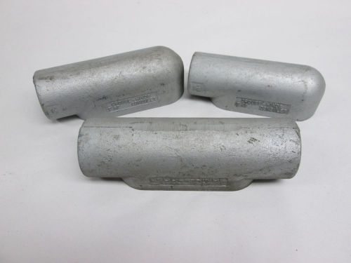 LOT 3 CROUSE HINDS ASSORTED E47 E57 C57 CONDULET OUTLET 1-1/2IN 1-1/4IN D303623