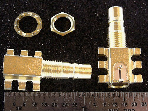 85/18 for sale, 4 huber+suhner 85 qma-s50-0-5/111 nm r/a pcb jack pnlmt
