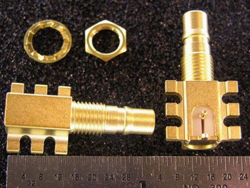 4 huber+suhner 85 qma-s50-0-5/111 nm r/a pcb jack pnlmt for sale