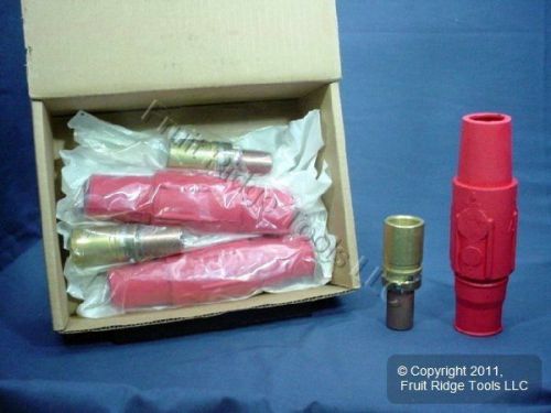 3 leviton red ect 18 series vulcanized female cam plug crimped 690a 600v 17v24-r for sale