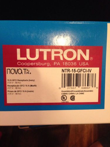 Lutron Nova T 15A GFC1 Receptacle In Ivory NIB
