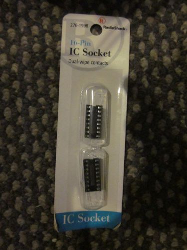 38 NEW RadioShack 16-Pin IC Socket; Part #276-1998 with Free shipping!