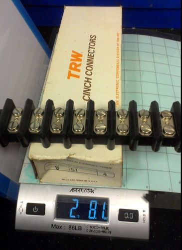 Trw 8-151 terminal strip connector 8 position box of 4 for sale