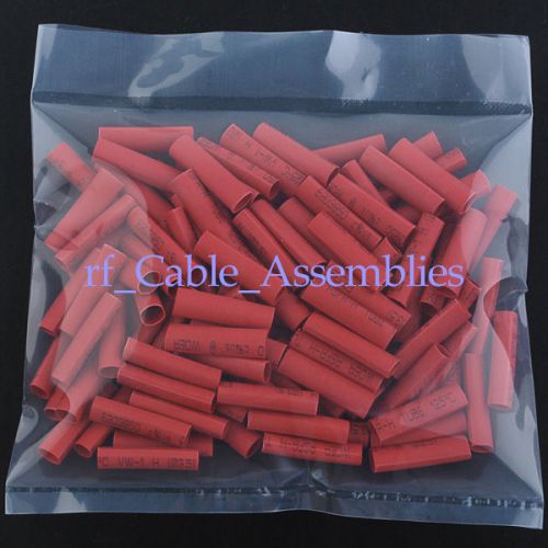 100PCS Red Heat Shrinkable Tubings 3.5 x 18 mm for RG174,LMR100,RG316 cable