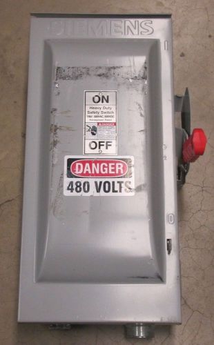 SIEMENS HNF363R 100A 100 A AMP 600V NON-FUSIBLE UNFUSED SAFETY DISCONNECT SWITCH