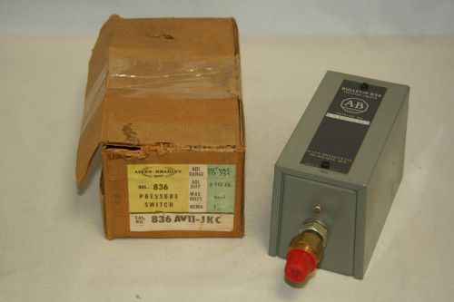 Allen bradley 836 av11-jkc pressure switch bulletin 836 600v 30 vac to 75 for sale