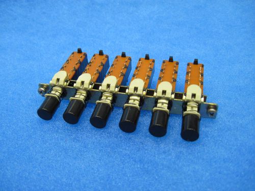 NEW - KIE 6-Pushbutton Switch Assy: 6 X 4PDT, 6 independent switches ($7.95/ea)