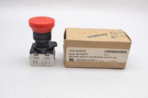 New omron eb-p02ptc red 600v-ac 10a amp pushbutton d427646 for sale