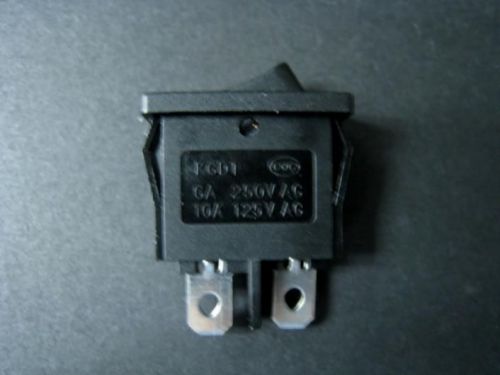 1 x black mini rectangle snap-in 2-pin off/on rocker switch kcd1s #so7 for sale