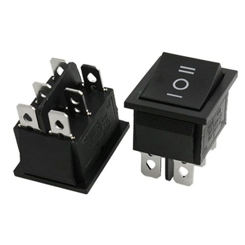 Amico 5 pcs x 6 pin dpdt on-off-on 3 position boat rocker switch 15a/250v 20a/12 for sale