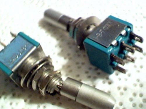 2 JBT 2 pole 3 position locking minnie toggle switches  5 amp contacts