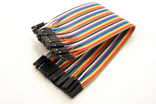 1 X 40P 40Pcs color dupont cable 2.54mm 20cm Female to Female For Arduino IC pin