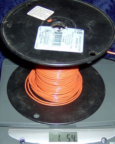 About 150&#039; 18 gauge stranded orange wire 150 feet 18awg 18 awg