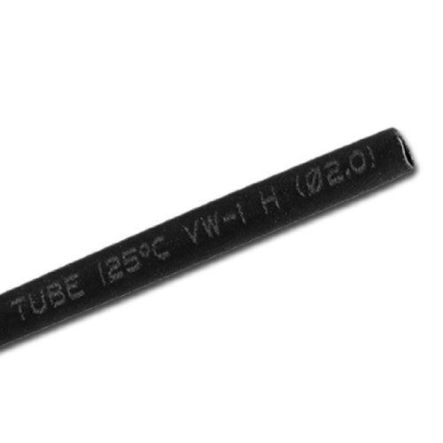 2mm black heat shrinkable tube shrink tubing 1m for sale