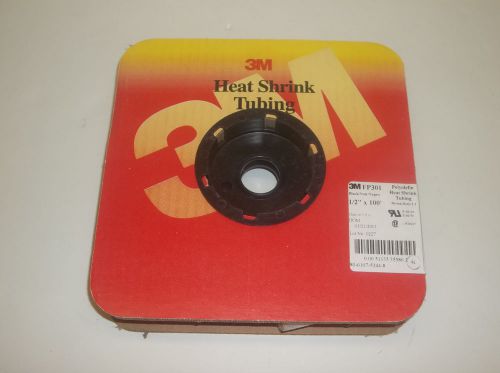 3m fp301 1/2&#034; in x 100&#039; ft heat shrinkable flexible polyolefin tubing new for sale