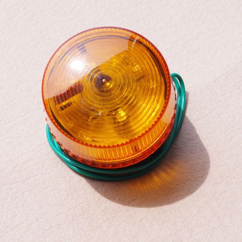 24VDC Yellow LED Beacon Warning Signal Light Lamp Spiral Fixed