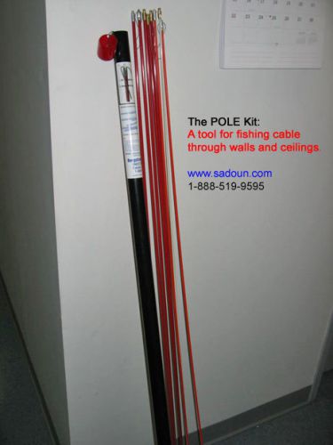 Bergstrom pole kit a tool for fishing cable through walls and ceilings. for sale