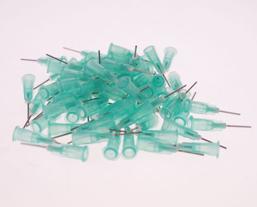 100 x plastic dispenser needle pale green 0.82 mm(od) 0.56 mm(id) for sale
