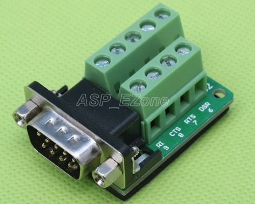 Hot DB9-G2 DB9 Nut Type Connector 9Pin Male Adapter RS232 to Terminal