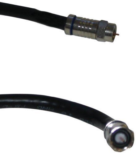 Black Point Products BS-060 50-Foot RG-6 Weatherproof Coax with Fittings  Black