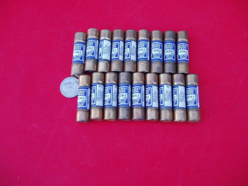 Lot of 18 250 volt ac low amp one time fuses, bussmann non-1, non-2, non-3 for sale