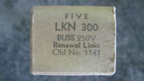 NIB BUSS SUPER LAG RENEWAL LINKS #LKN300 250 VOLT (5 PER BOX)