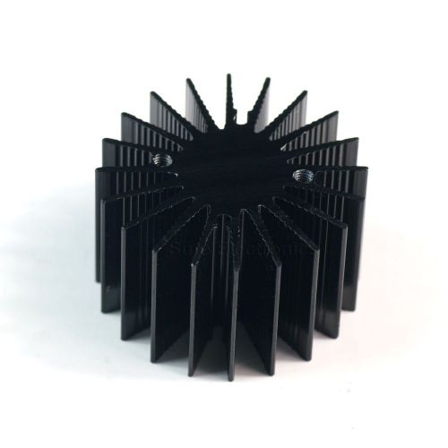 5pcs 36x22mm round sunflower aluminum alloy heat sink for 1w/3w led black for sale