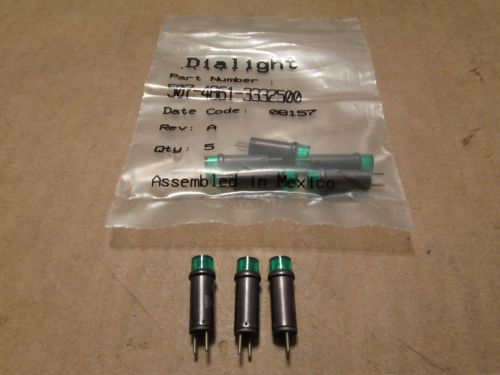 New lot of 8 dialight 507-4861-3332500 panel mount led indicator light green nos for sale