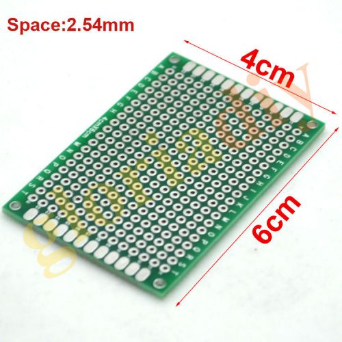 50pcs double side copper prototype pcb universal board green 4x6cm free shipping for sale
